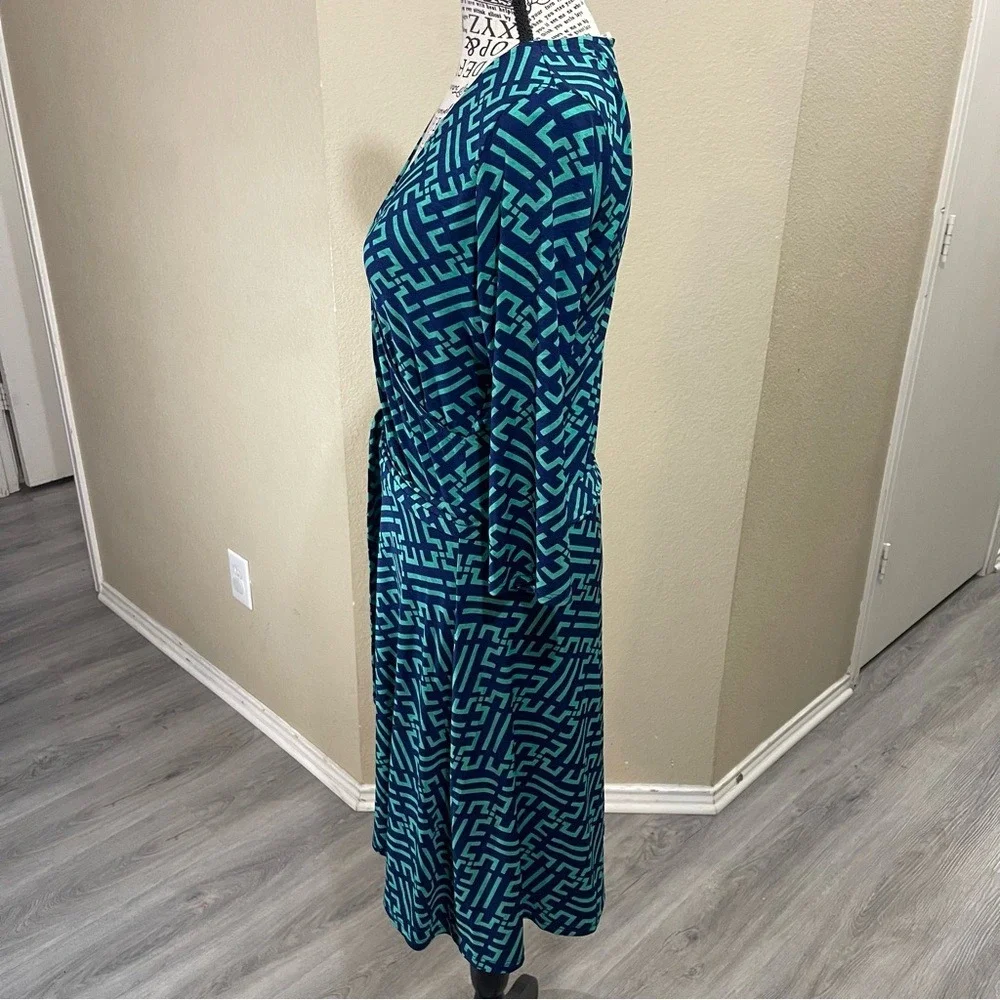 41 Hawthorn Teal and‎ Black Long Sleeve Dress